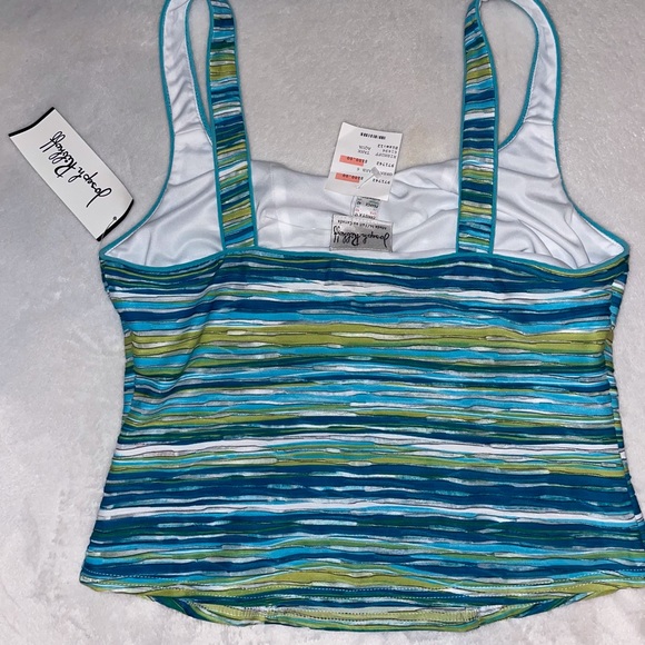 Joseph Ribkoff – Square Neck Tank Top / crop top - aqua - Picture 2 of 4